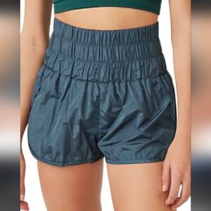 637-FP Movement by Free People High Waist Blue Shorts‎